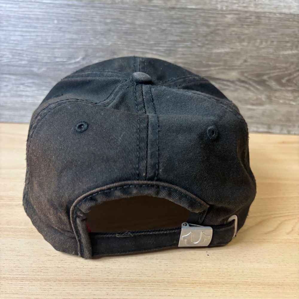 Vintage True Religion Hat Cap Strap Back Black Red Buddha Adjustable - Picture 5 of 9